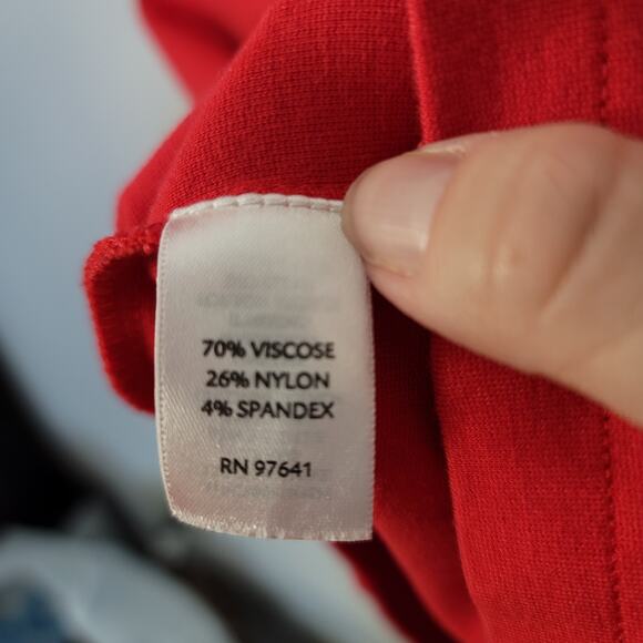 J. Jill Ponte Red Seamed Sheath 3/4 Sleeve Mini Dress Size‎ Small - Picture 7 of 7